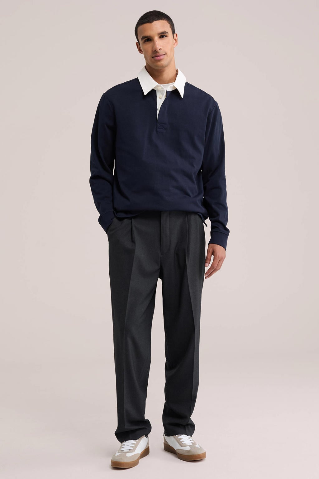 WE Fashion relaxed fit polo - blauw