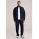 WE Fashion sweatvest met borduursels - donkerblauw
