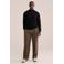 WE Fashion loose fit geruite chino met plooien en wol - bruin