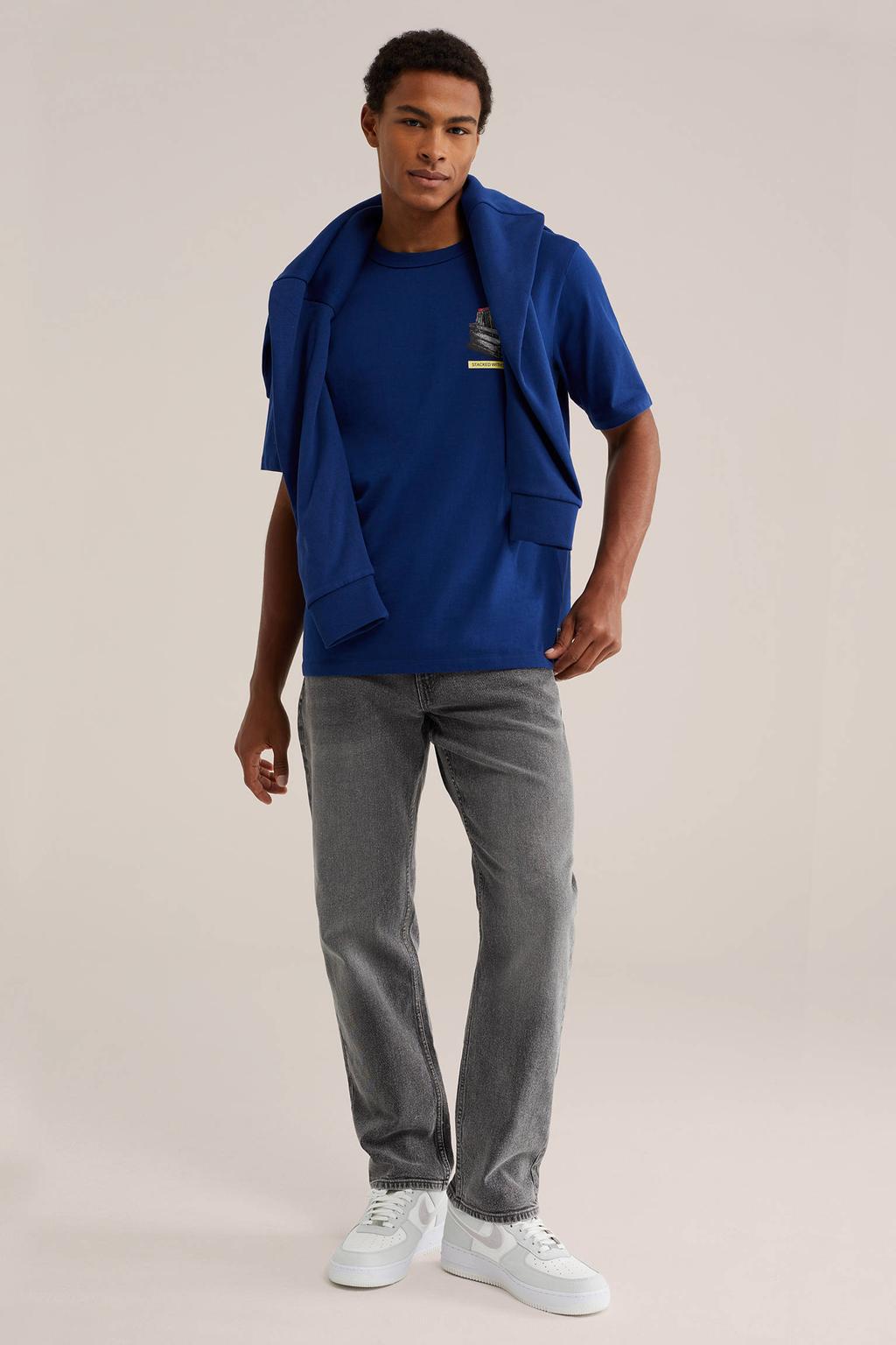WE Fashion Blue Ridge relaxed fit straight leg jeans - grijs