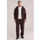 WE Fashion interlock sweatvest met borduursels - donkerbruin