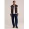 WE Fashion bomberjack met borduursels en backprint - donkerbruin