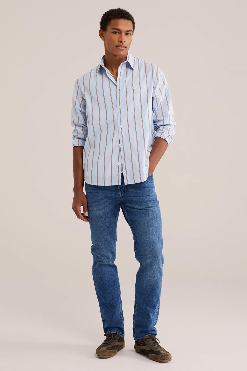 WE Fashion Blue Ridge slim fit jeans - midblauw