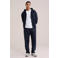 WE Fashion interlock sweatvest met borduursels - donkerblauw
