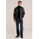 WE Fashion katoenen regular fit gebreide coltrui - black uni