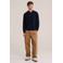 WE Fashion twill loose fit jeans met plooien - dark wet sand