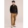 WE Fashion katoenen regular fit gebreide trui - donkerbruin