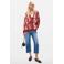 Desigual gebreid vest met print - rood