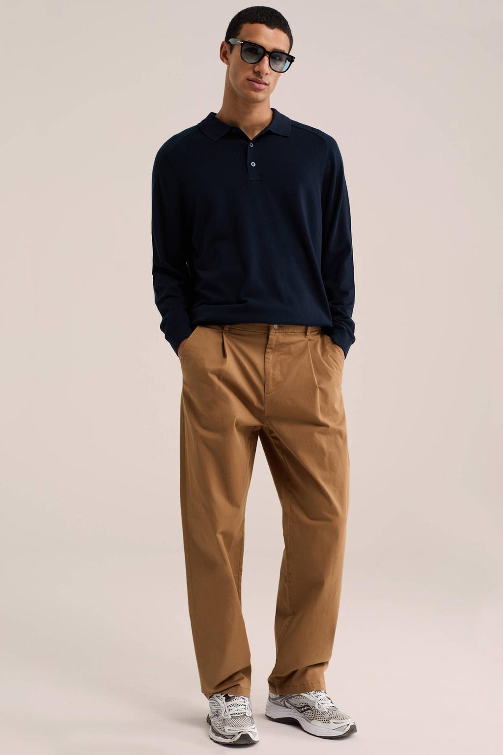 WE Fashion loose fit chino - bruin
