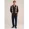 WE Fashion katoenen gebreid geruit vest - bruin