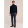 WE Fashion katoenen regular fit gebreide coltrui - donkerblauw