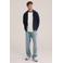 WE Fashion katoenen gebreid vest - donkerblauw