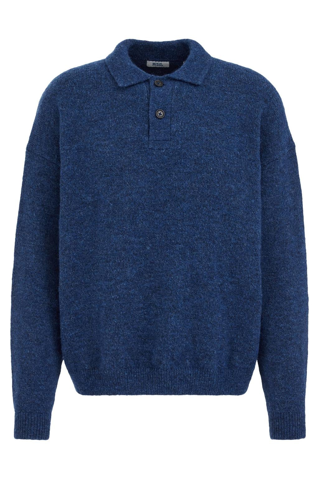 WE Fashion regular fit wollen trui - donkerblauw