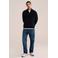 WE Fashion katoenen regular fit gebreide trui - donkerblauw