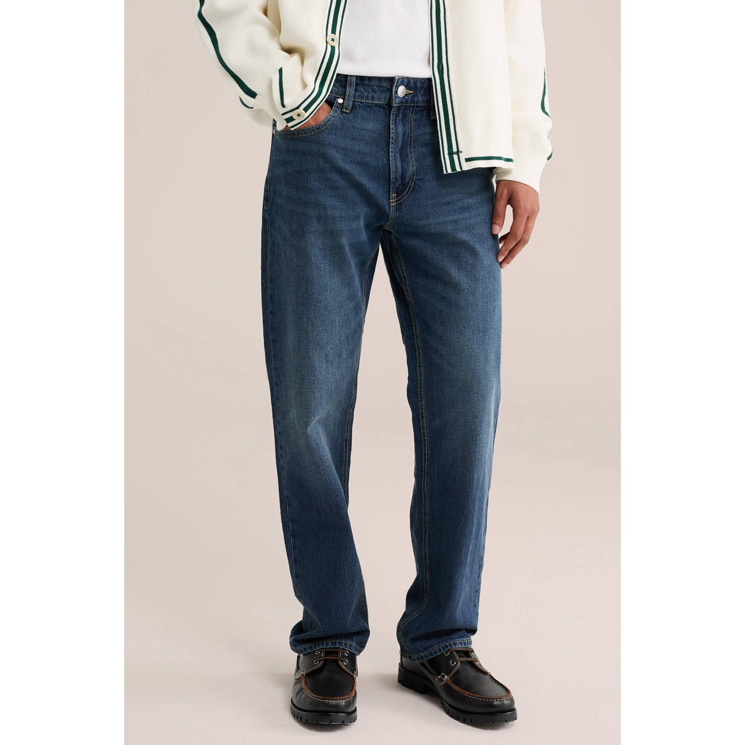WE Fashion regular fit jeans dark blue denim