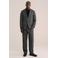WE Fashion tapered gemêleerde pantalon met plooien - antraciet