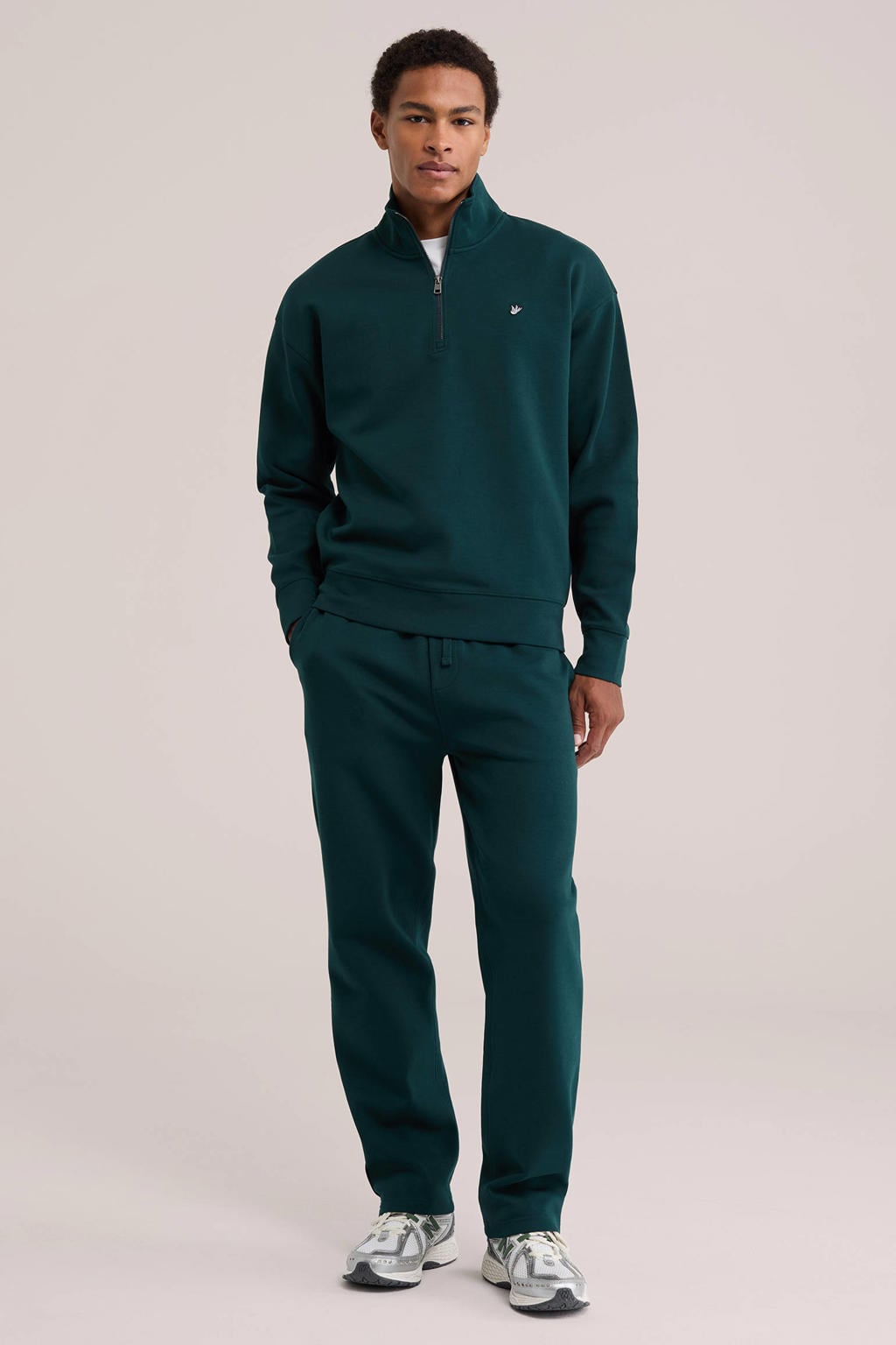 WE Fashion loose fit joggingbroek - donkergroen