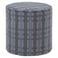 WOOOD WOOOD Sarli Poef Hoog Dessin - Chenille - Grijs/blauw - 46x46x46