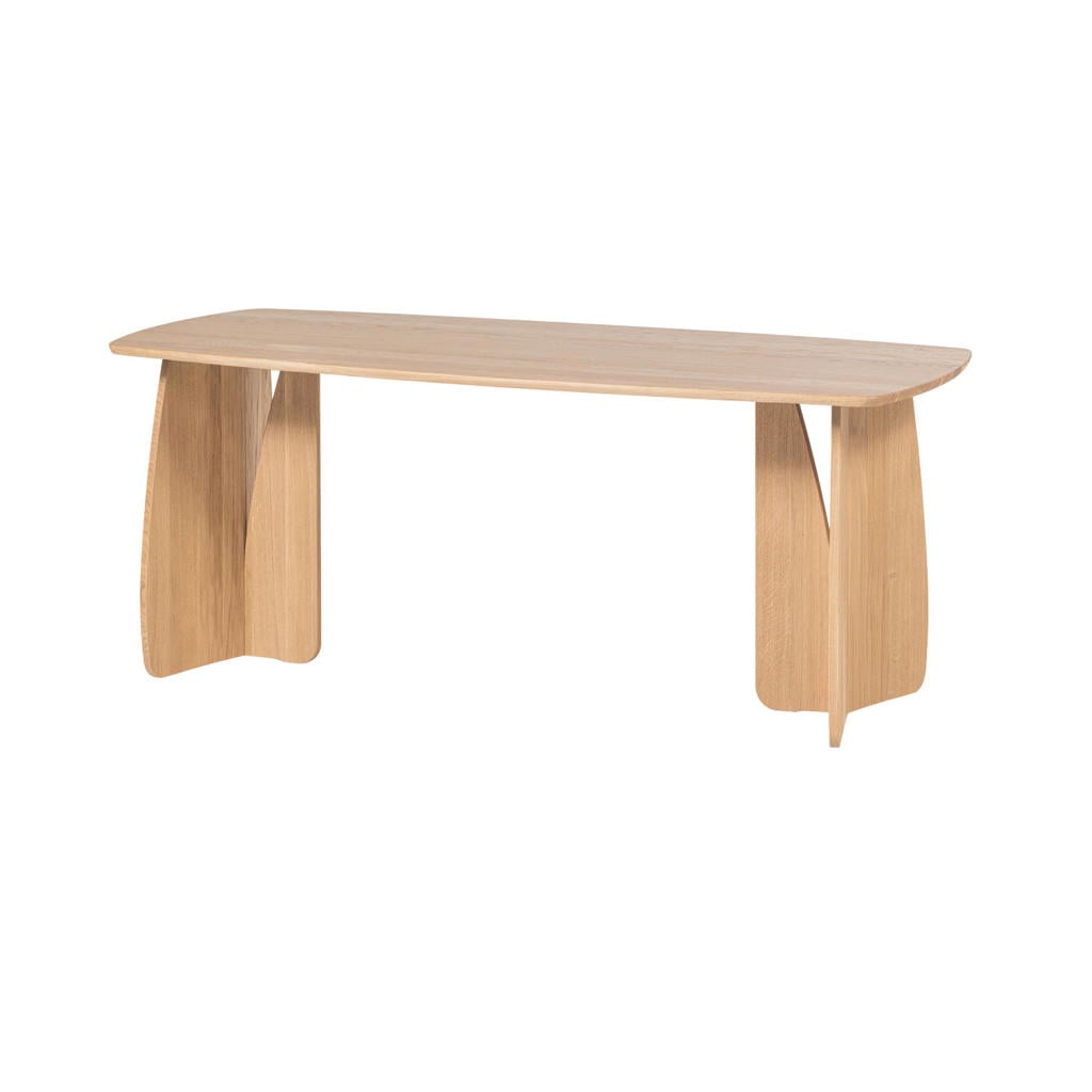 WOOOD WOOOD Veere Eettafel - Massief Eikenhout - Naturel - 180 x 100