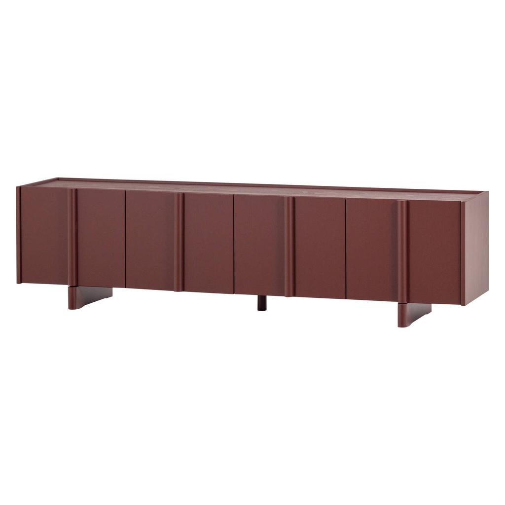 WOOOD WOOOD Basu Tv-Meubel - Grenen - Bordeauxrood - 53x200x46