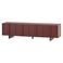 WOOOD WOOOD Basu Tv-Meubel - Grenen - Bordeauxrood - 53x200x46