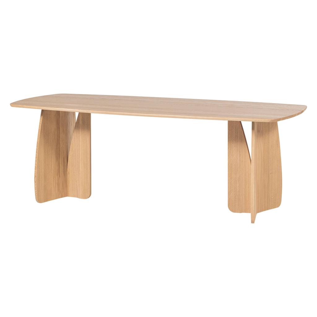 WOOOD WOOOD Veere Eettafel - Massief Eikenhout - Naturel - 220 x 100