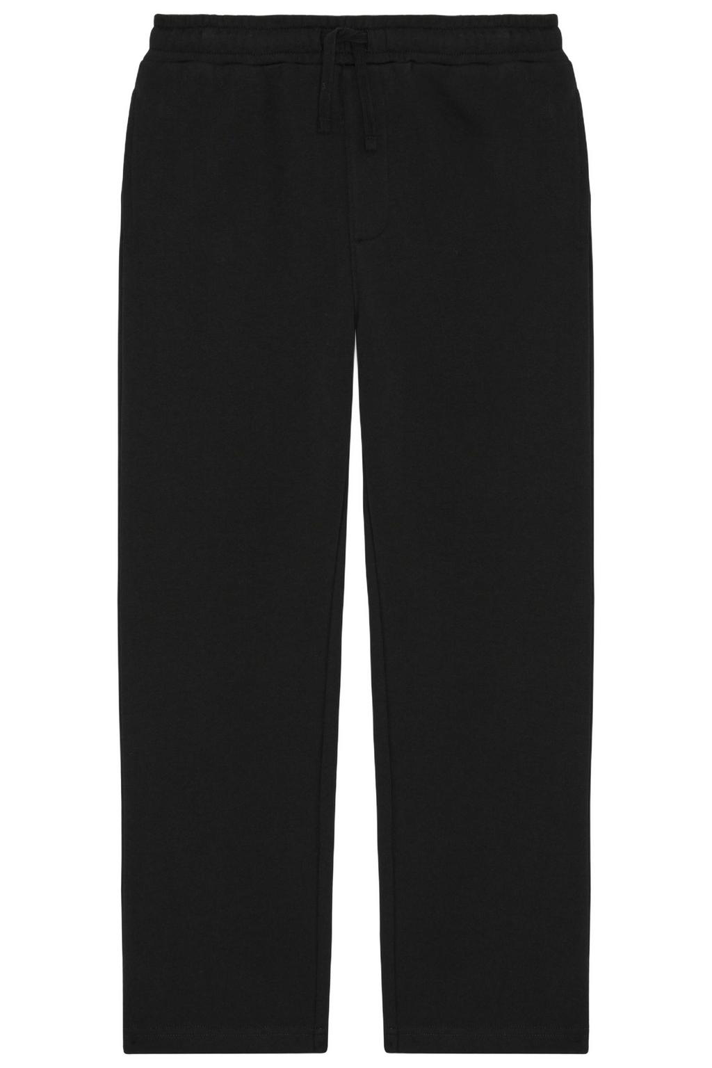 Zwarte jongens Lyle & Scott joggingbroek van sweat materiaal met elastische tailleband met koord en effen