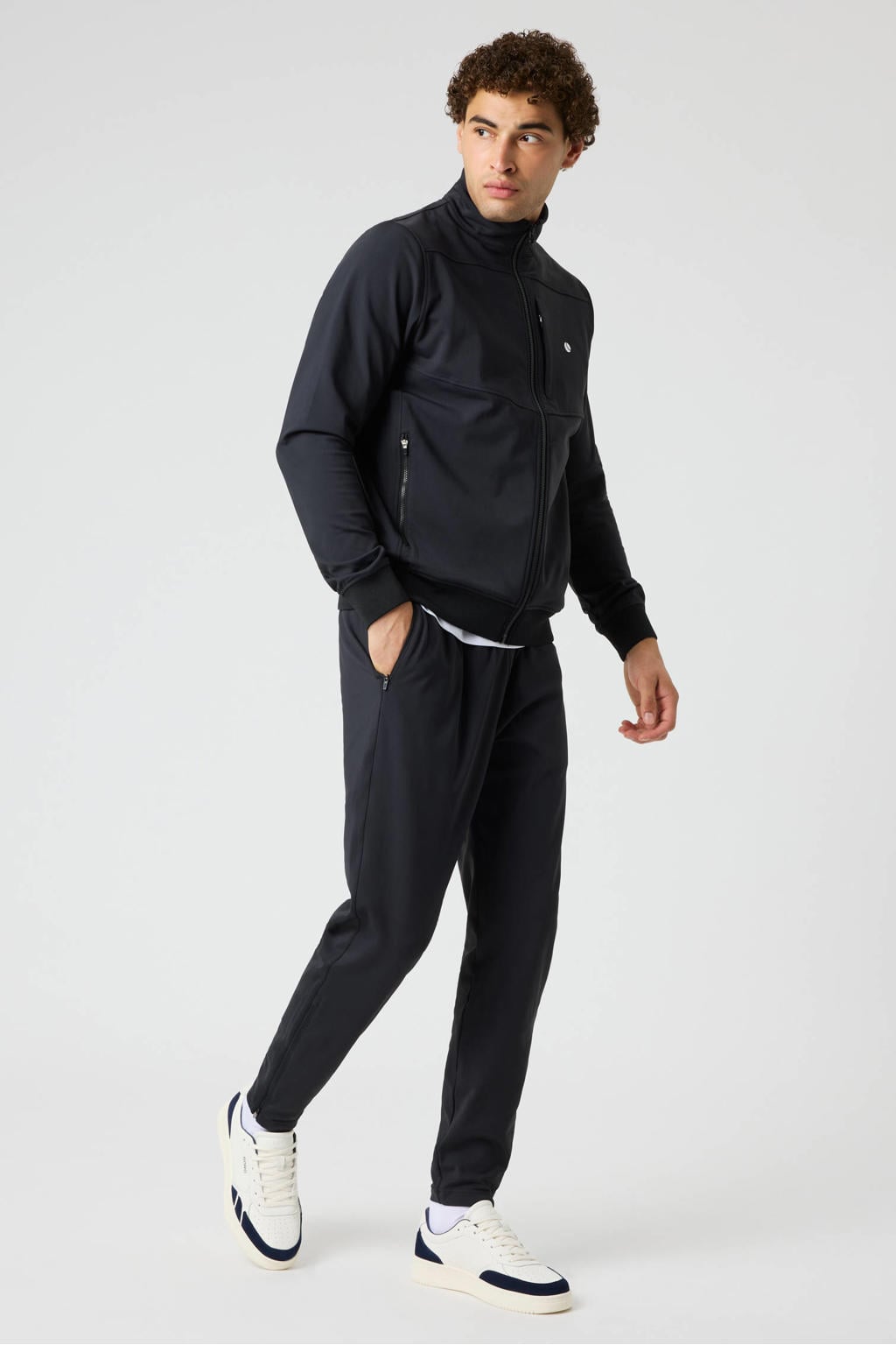 Zwarte heren Björn Borg tennisbroek van polyester met regular fit, regular waist en elastische tailleband met koord