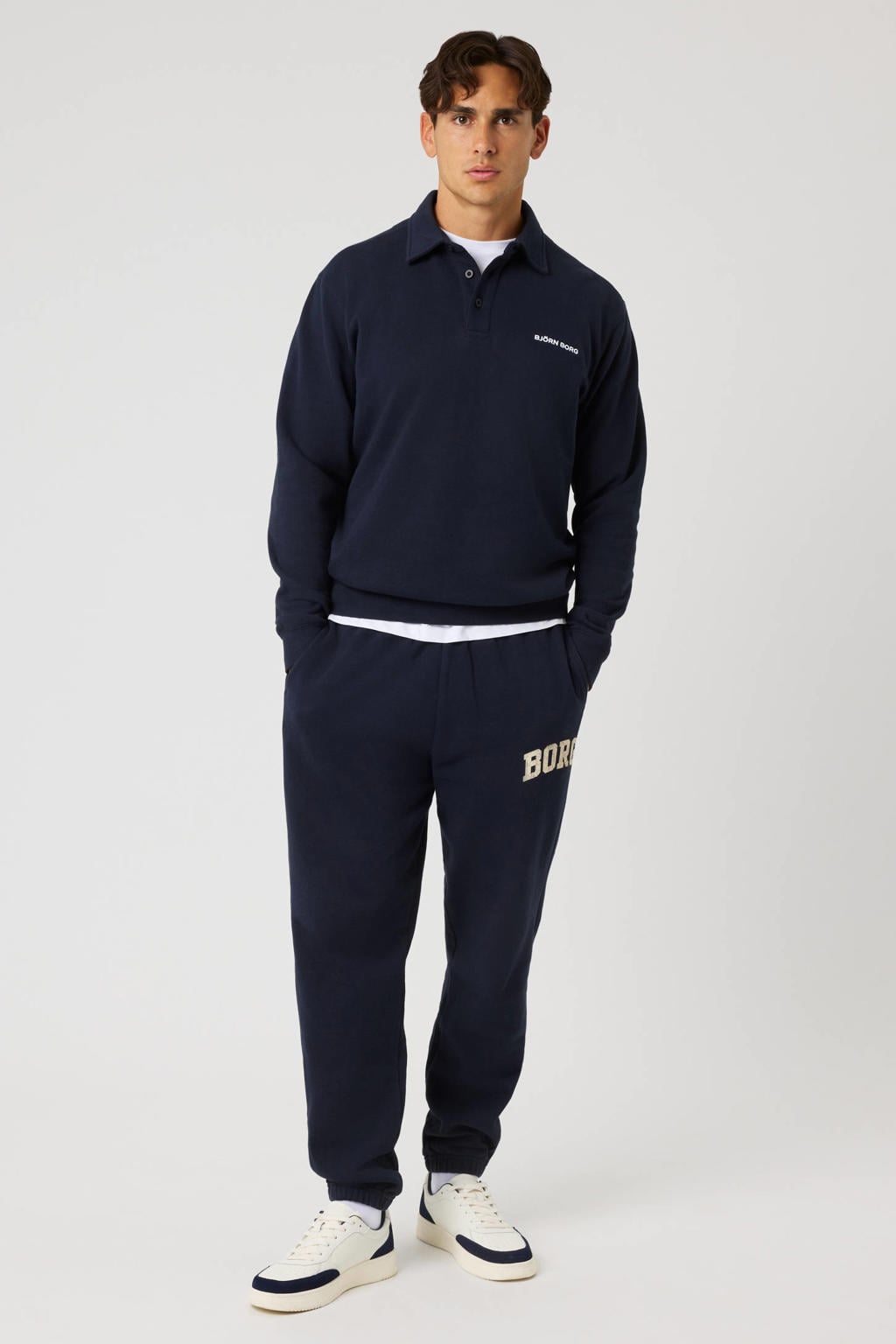 Björn Borg regular fit sweater - donkerblauw