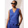 FRNCH ramie gilet - blauw