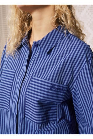 gestreepte blouse - blauw