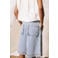 FRNCH denim loose fit short met ruches - lichtblauw