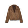 VERO MODA CURVE imitatieleren jas Plus Size - cognac