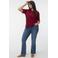 VERO MODA CURVE top Plus Size - donkerrood