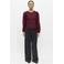 OBJECT rechtvallende blousetop met borduursels - donkerrood