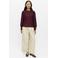 OBJECT rechtvallende top met ajourdetails - donkerrood