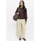 OBJECT rechtvallende top met ajourdetails - bruin