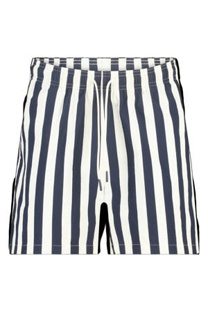 gestreepte zwemshort - donkerblauw/wit