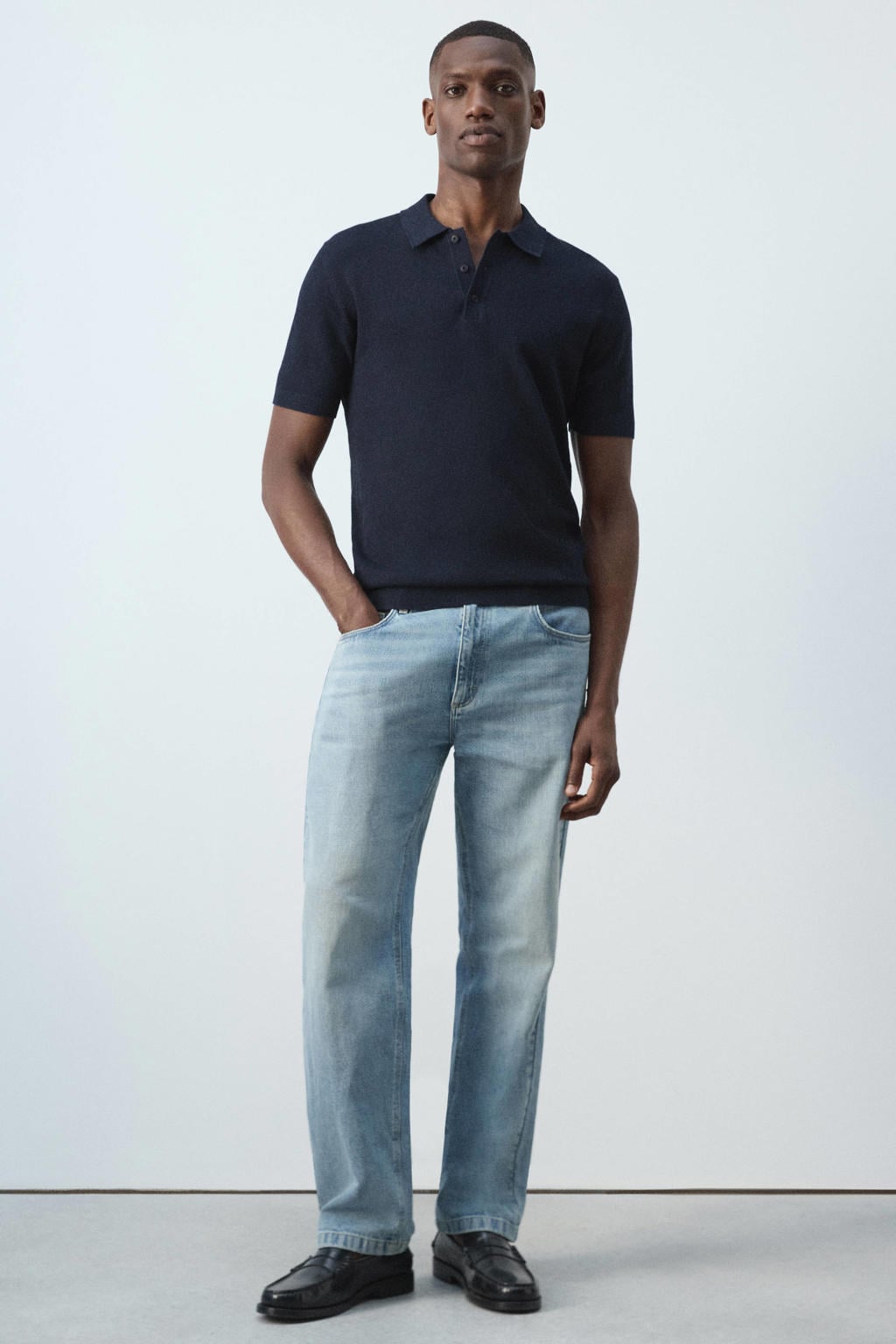 Mango Man regular fit polo - marine