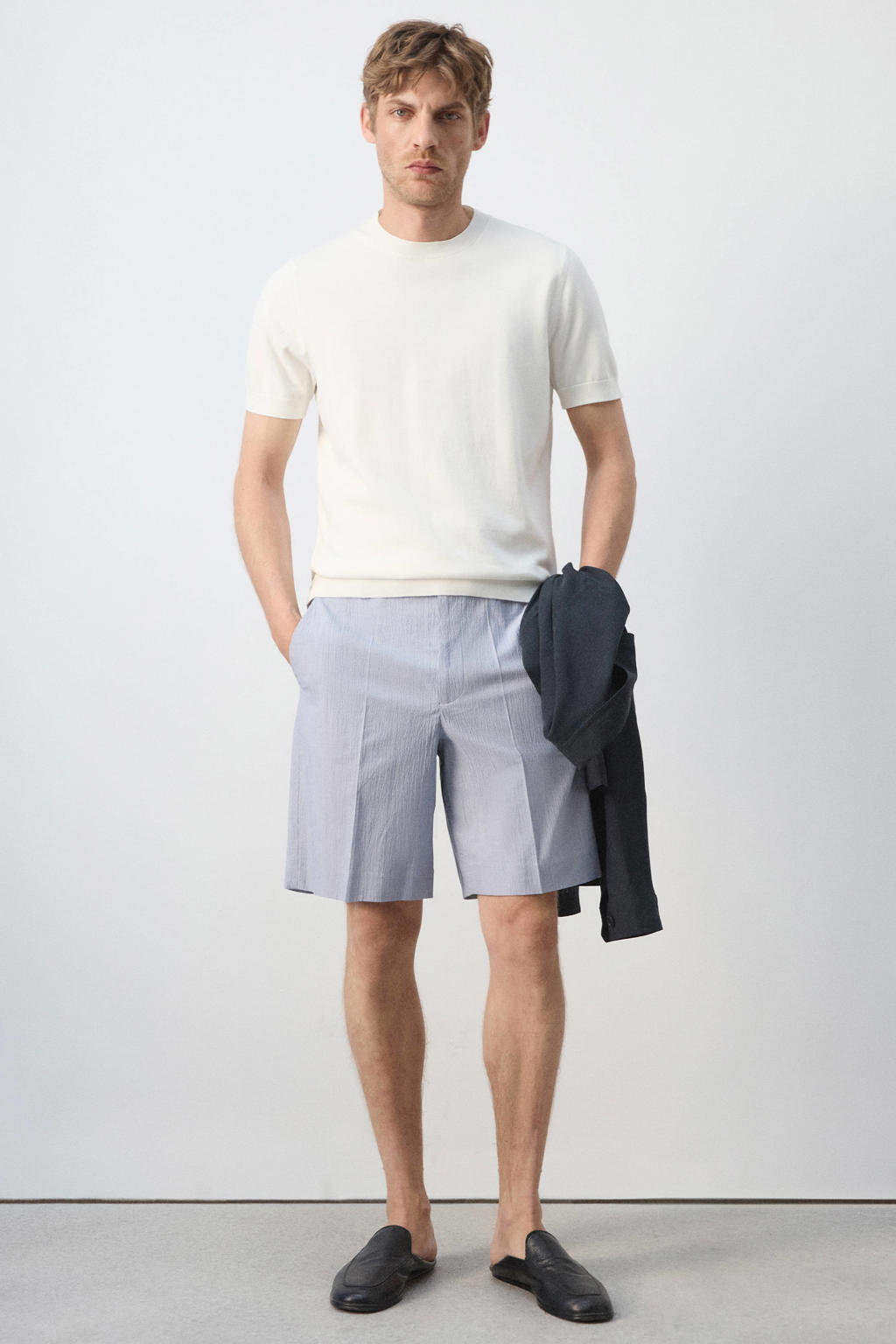 Mango Man regular fit T-shirt - naturel wit