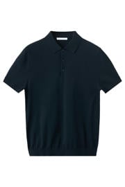 thumbnail: Mango Man regular fit polo - donkerblauw