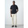 Mango Man regular fit gebreide polo - donkerblauw