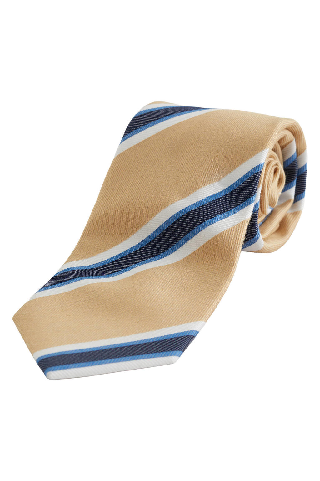 WE Fashion gestreepte stropdas - beige