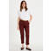 Cache Cache regular fit cropped chinobroek met ceintuur - donkerrood