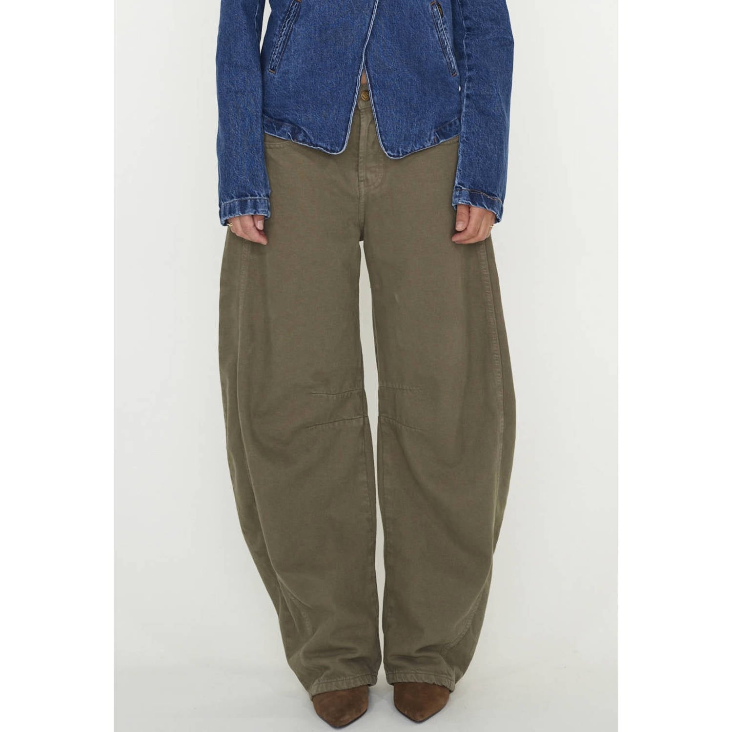 Lois Aliana regular waist barrel jeans groen