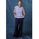 FRNCH wide leg broek - blauw