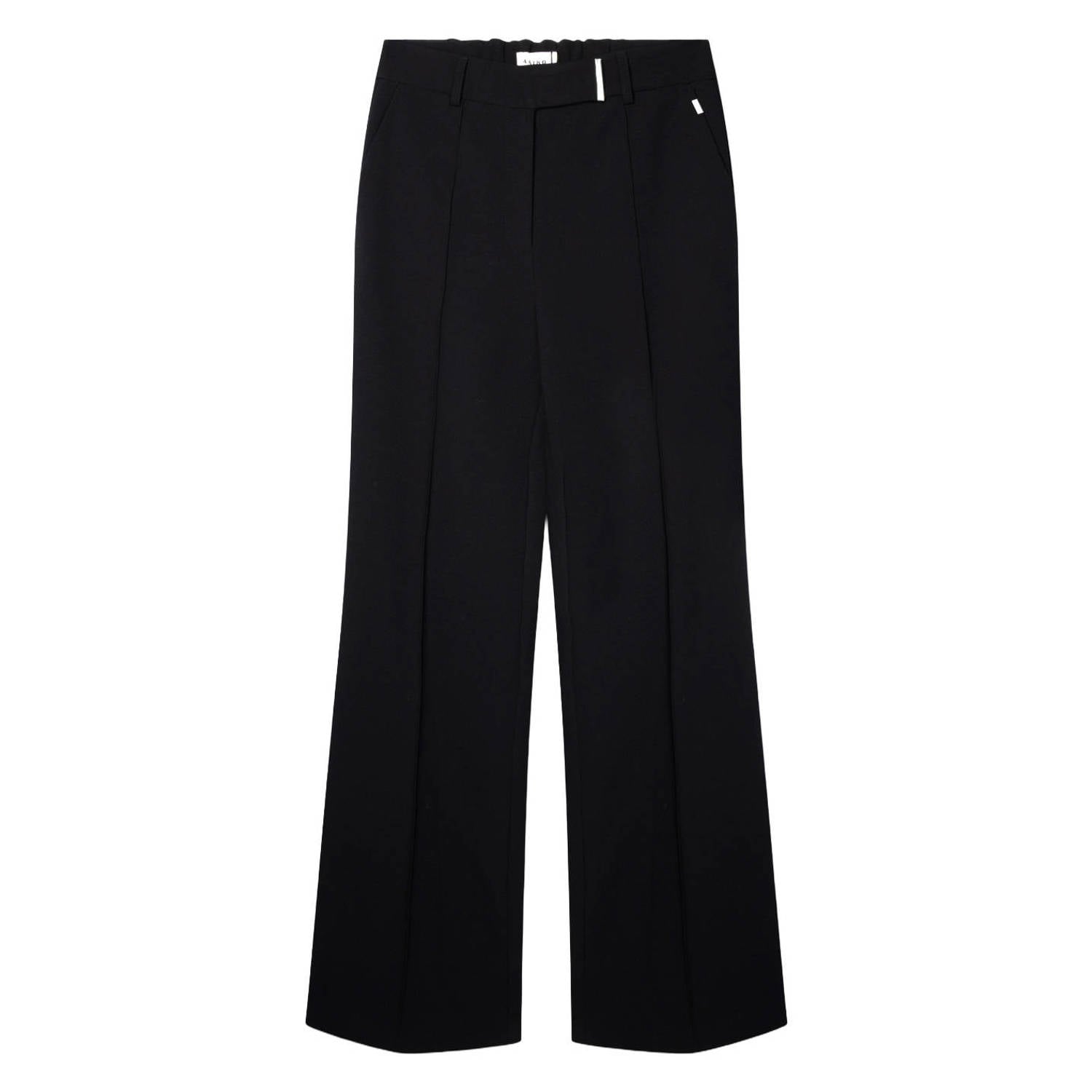 Aaiko high waist wide leg broek zwart