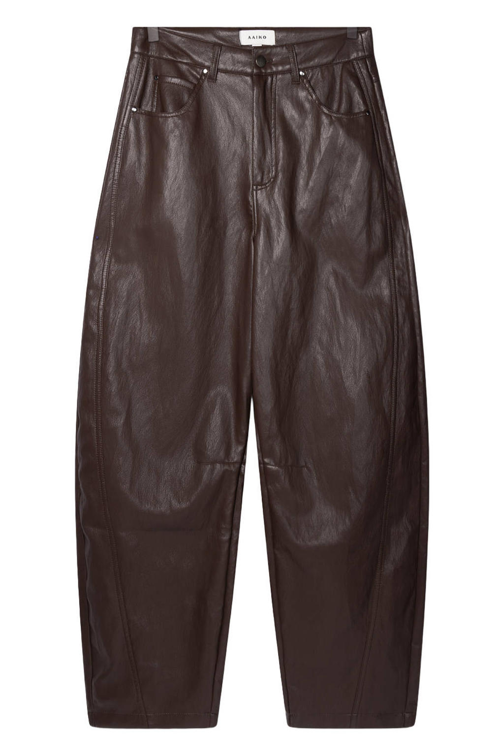 Aaiko barrel broek - donkerbruin