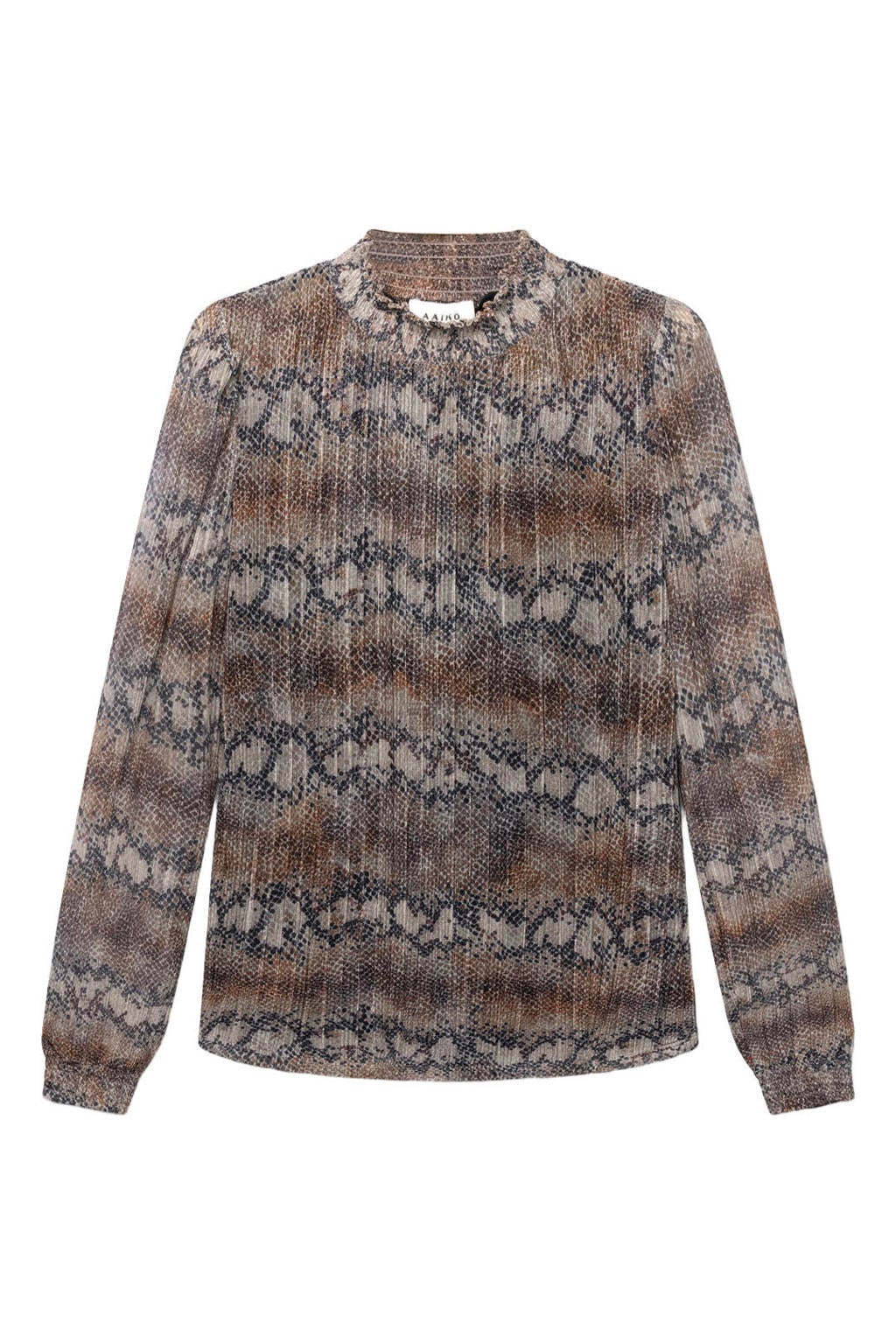 Aaiko top met dierenprint - bruin