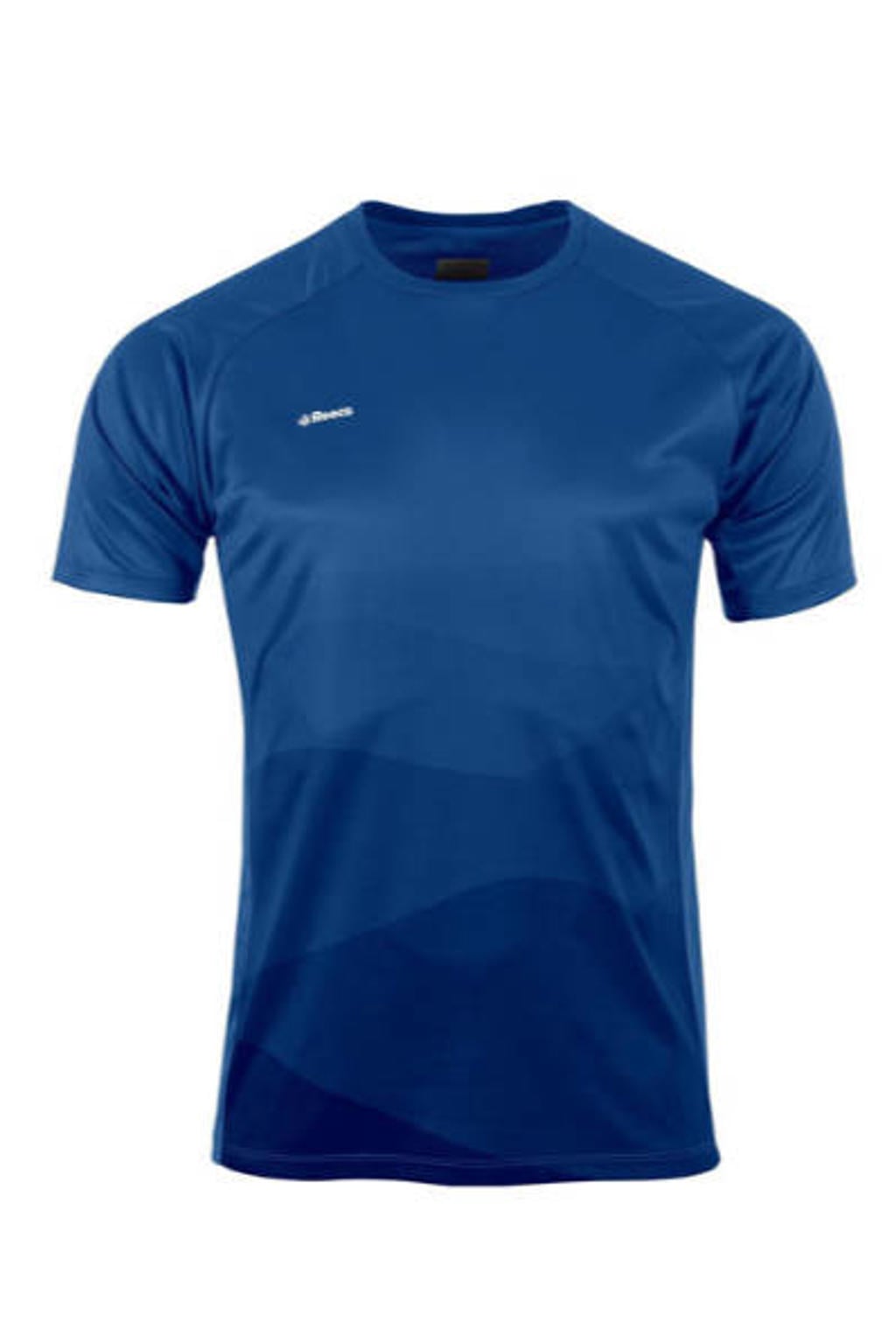 Blauwe jongens en meisjes Reece Junior sportshirt Shift van polyester met korte mouwen en ronde hals